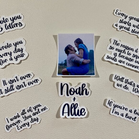 The Notebook Movie Waterproof Stickers Bottle Laptop Locker Computer Noah Allie - Picture 8 of 11